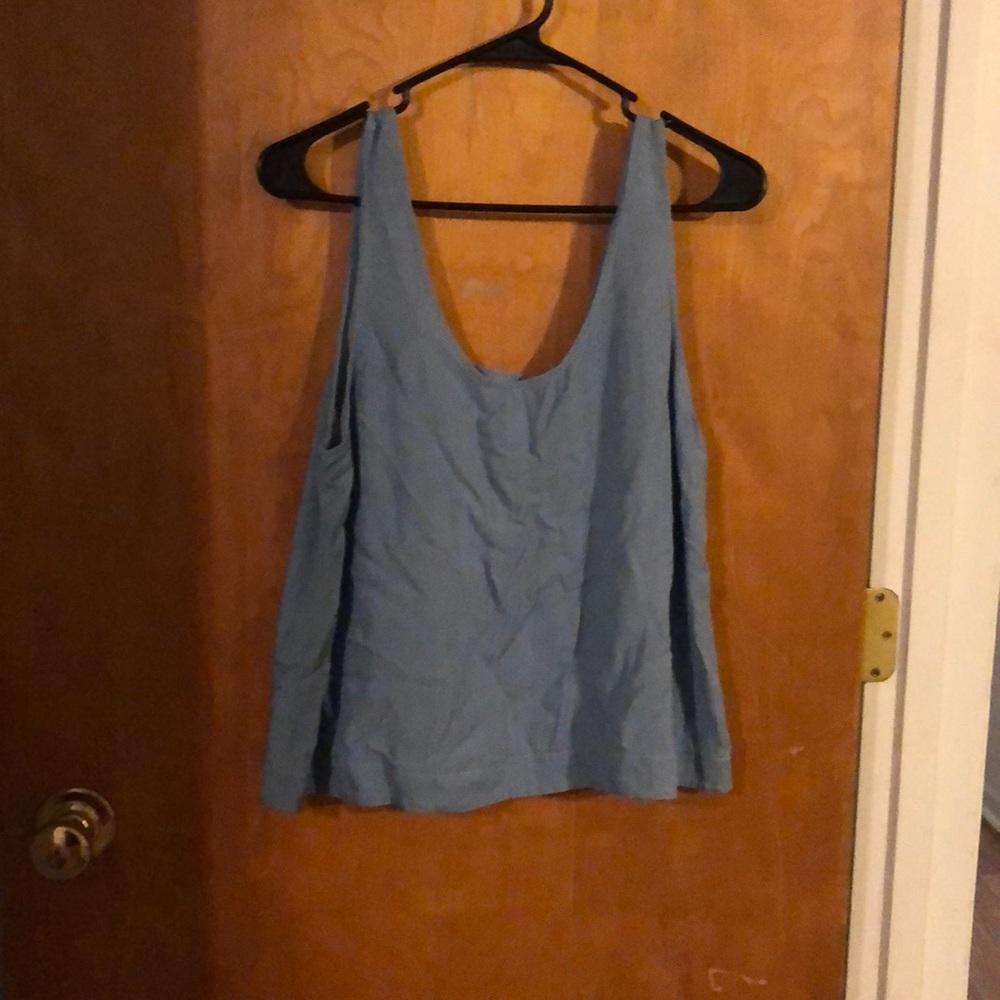 Jean open back tank top